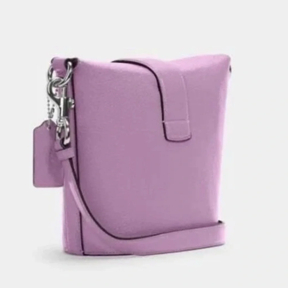 RARE Coach Addie Lavender Leather Crossbody Bag small - Picture 3 of 15